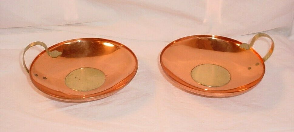 Coppercraft Guild Copper and Brass Candleholders Lot of 2 Vintage