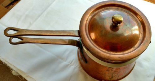 COPPER~Double Boiler w/Hall Ceramic Insert
