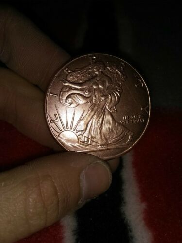 1 Oz Copper Round 999 library Golden State mint