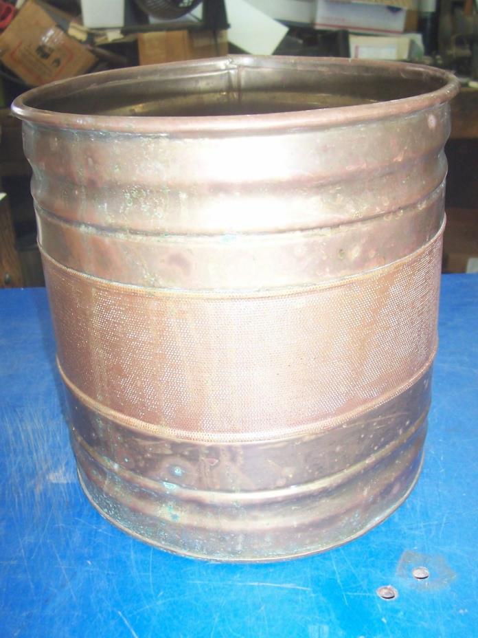 BRASS AND COPPER BUCKET PAIL CANISTER