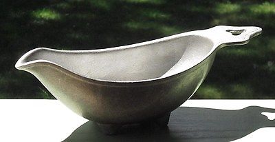 GRAVY BOAT METAL FOOTED by RWP WILTON COLUMBIA Vintage Medieval Gothic 1973