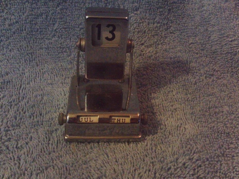 1960ies Metal Hand Turned Calender