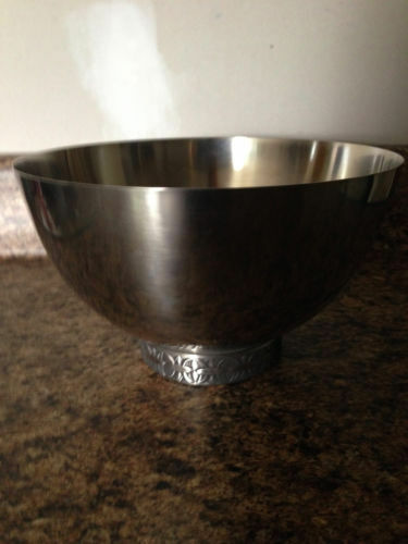 Stainless 18-8 Japan  Bottom Rim Designed Bowl  Vintage