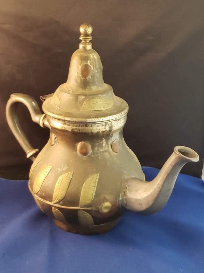 Vintage Antique Theires Koutbla Fabrique SALAAM Metal Tea Pot 8