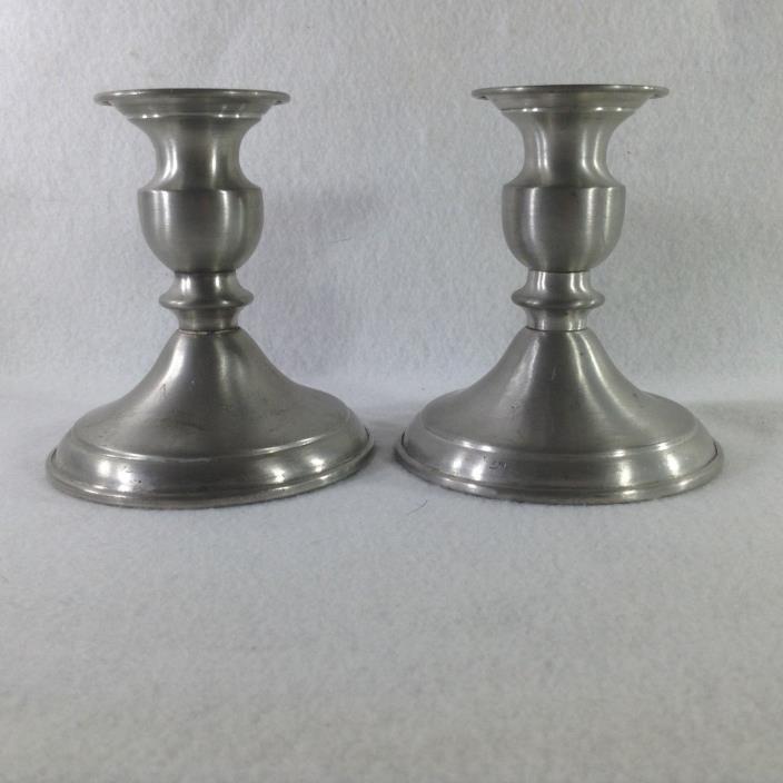 Leonard Pewter Weighted Candle Holders