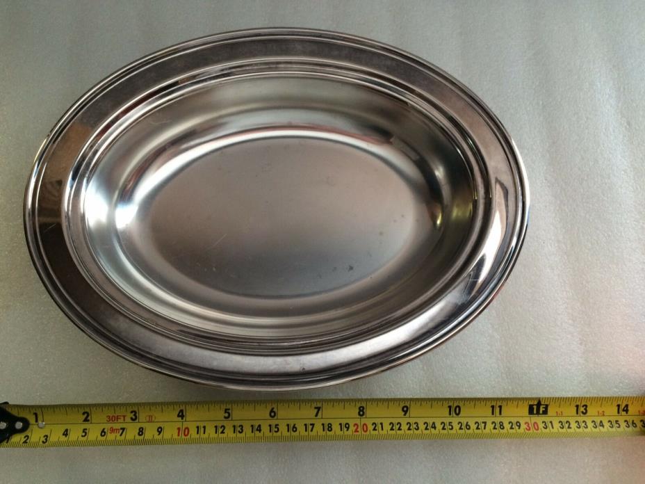 Silver Oval Serving Bowl