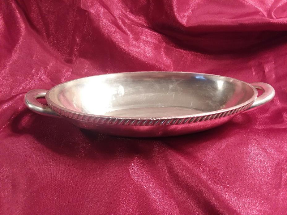 Set of 2 Reed & Barton Sliver coOval serving tray  #  3648.