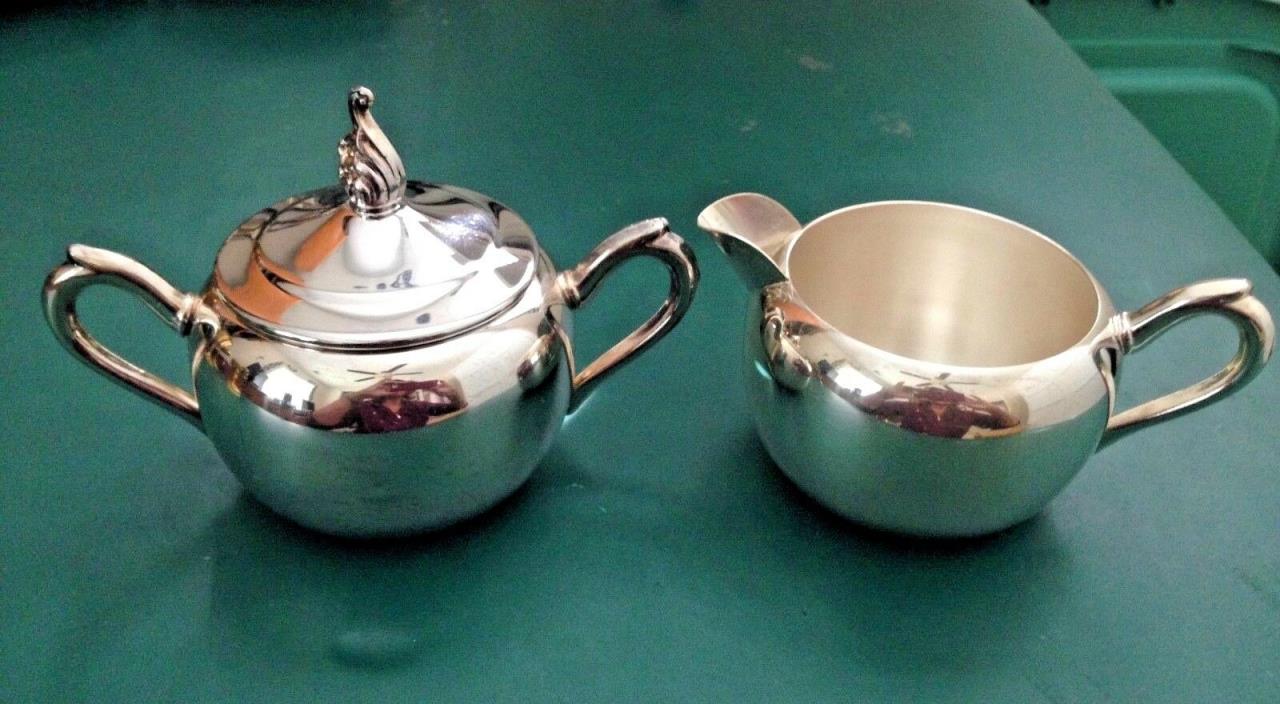 FB ROGERS - SILVERPLATED - CREAMER AND SUGAR SET - CROWN MARK #1883