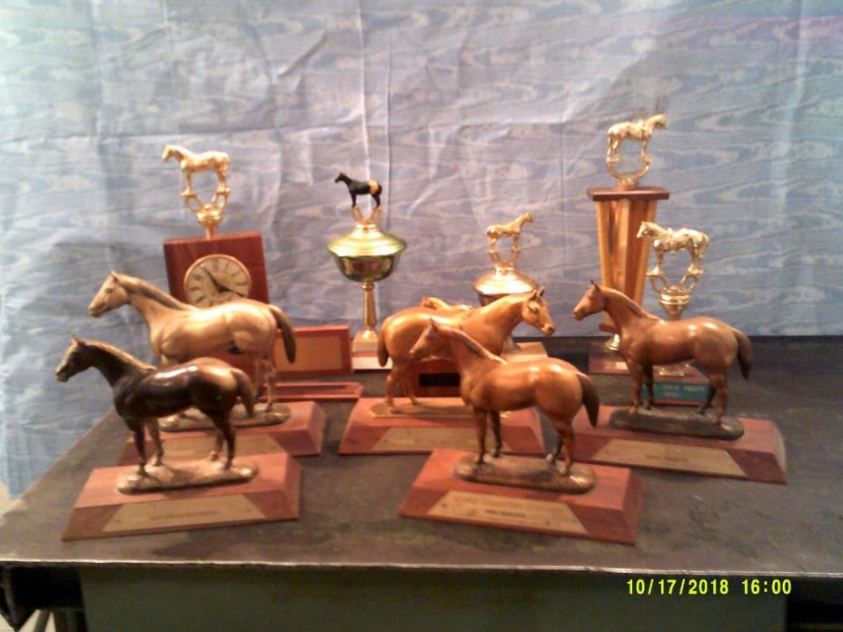 Lot. of 12 Vintage 70s Horse Trophy's 5 Quarter Horse Grand Champion Stallion