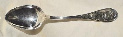 TIFFANY AUDUBON STERLING SILVER SOUP SPOON - NEVER MONO - 7 1/4