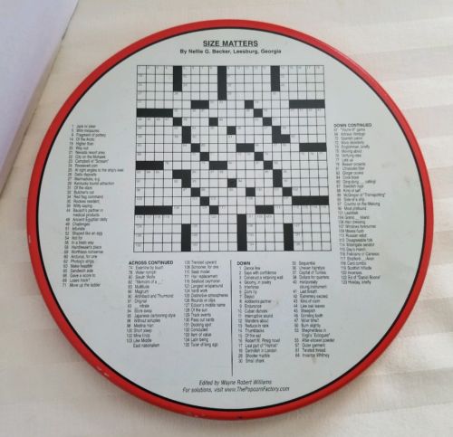 Popcorn Factory Crossword Puzzle Tin 1st Edition White Red Black  7