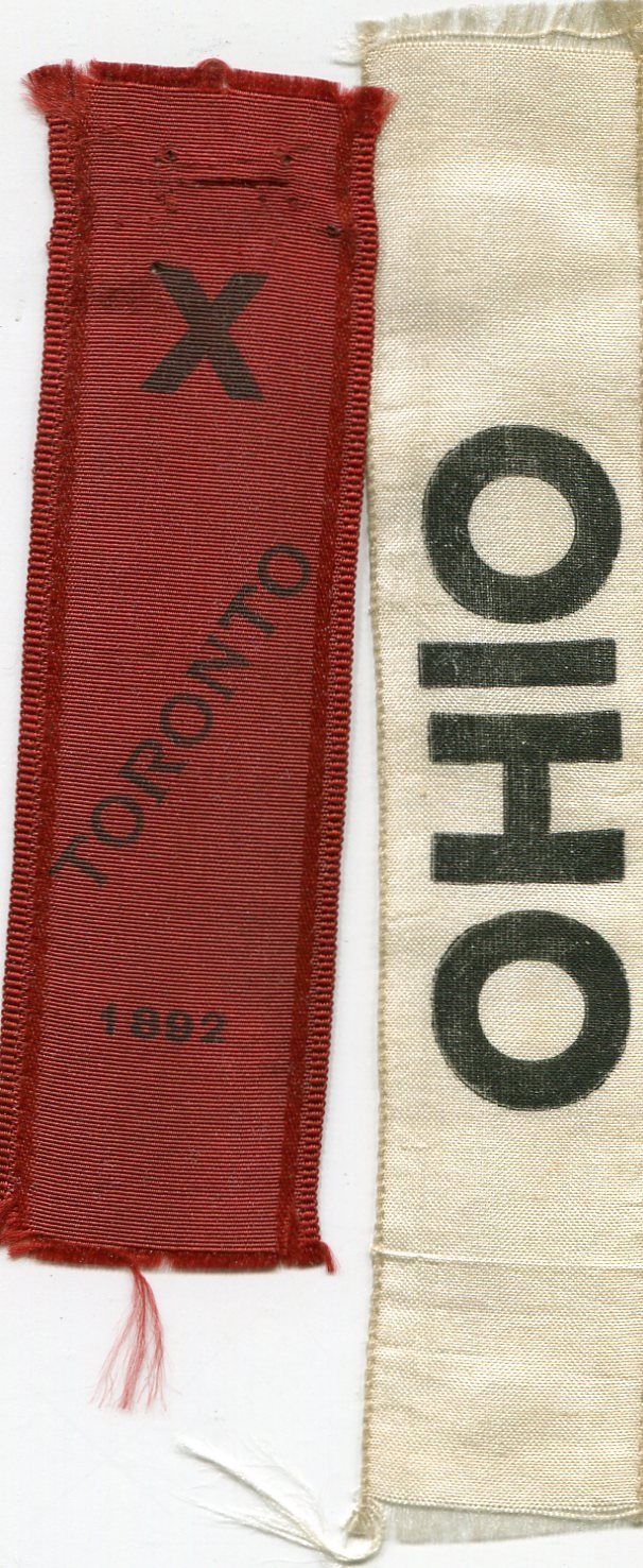 EARLY OHIO GRAND ARMY OF THE REPUBLIC STATE REUNION RIBBONS ONTARIO 1892 OHIO
