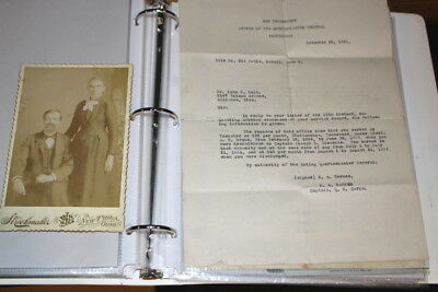 #388,Civil War Pension Letter 1921 w Cabinet Photo @1880,John G Hall