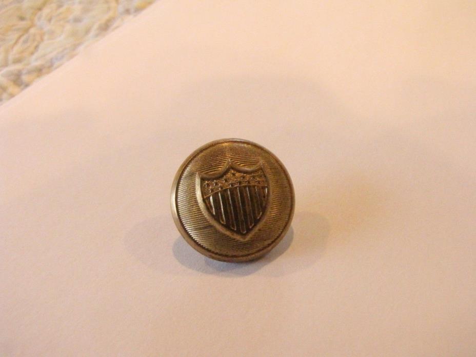 SUPER RARE SHUYLER ,HARTLEY  & GRAHAM, GOLD GILDED  OFFICERS BUTTON