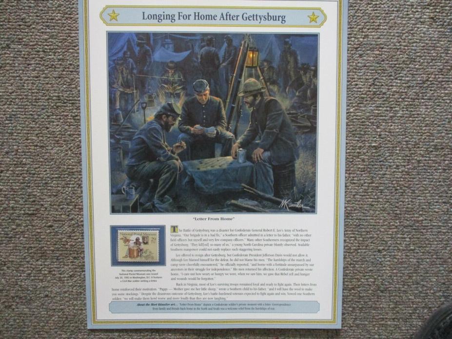 Three US Civil War Artist Mort Kunstler Prints: Longing For Home After Gettysbur