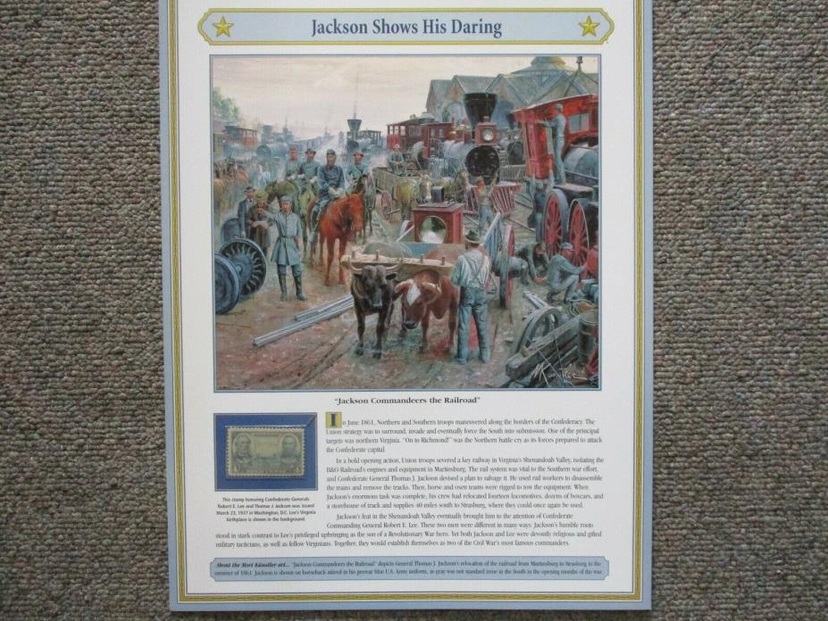 Three US Civil War Artist Mort Kunstler Prints: Jackson Shows His Daring and 2