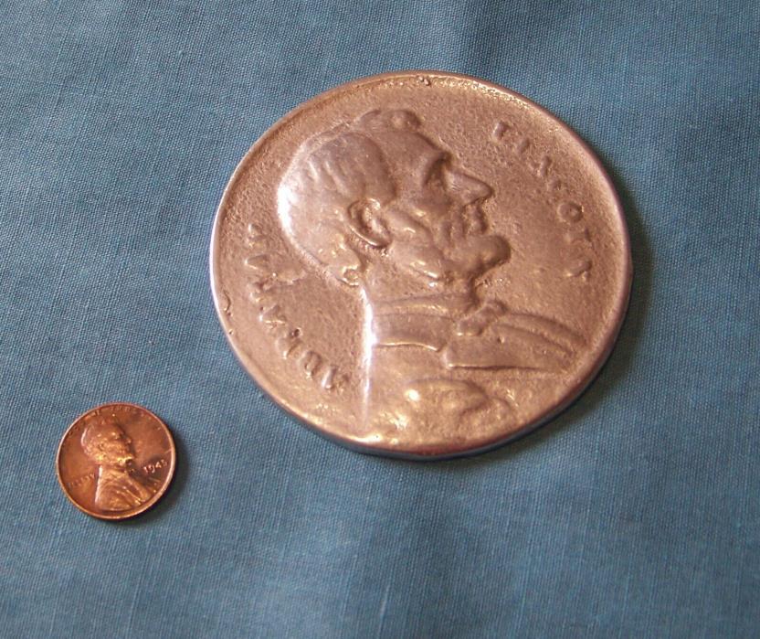 CIVIL WAR Commemortive Centennial Lincoln Coin from HANOVER PA 1963 Medallion