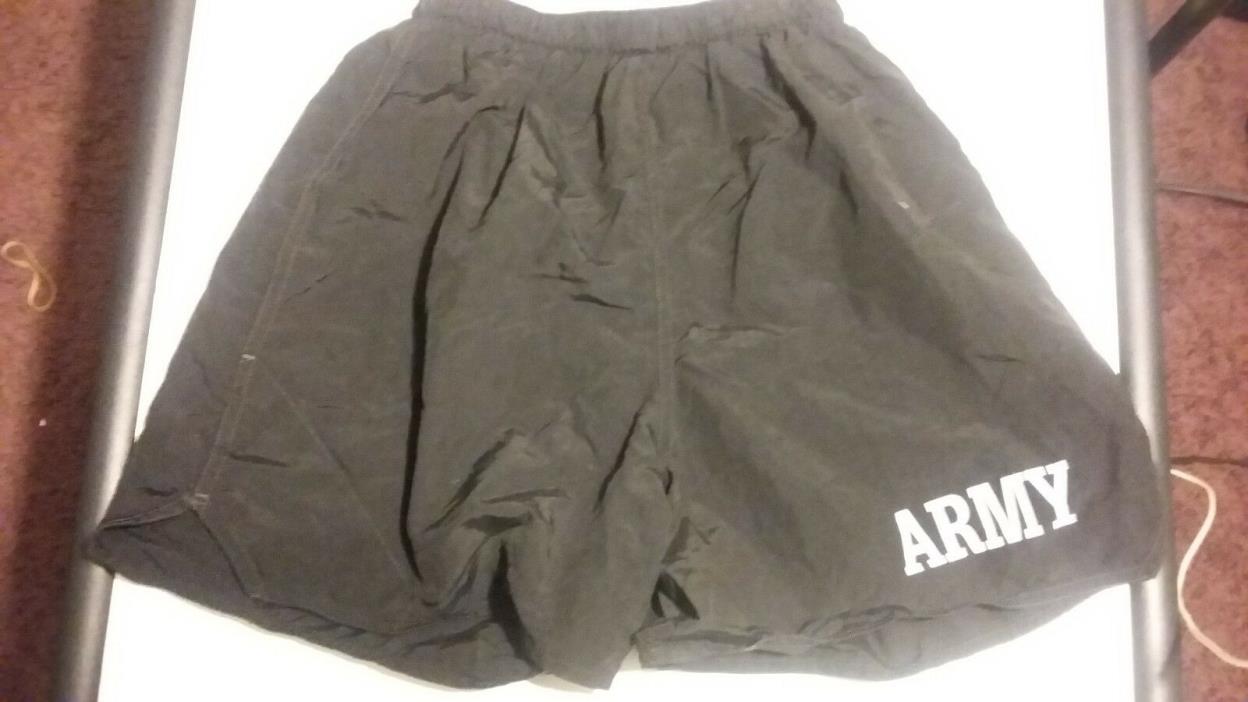 Army PT Shorts PFU Extra Small Physical Fitness Training Black US Lined Workout