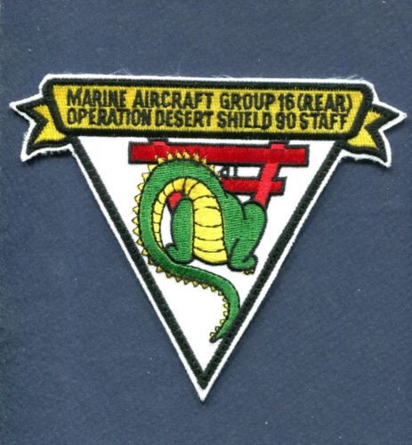 MAG-16 MARINE AIR GROUP 16 REAR Desert Shield USMC MARINE CORPS Squadron Patch