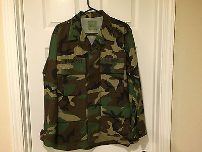Us army woodland camo coat jacket mens medium euc