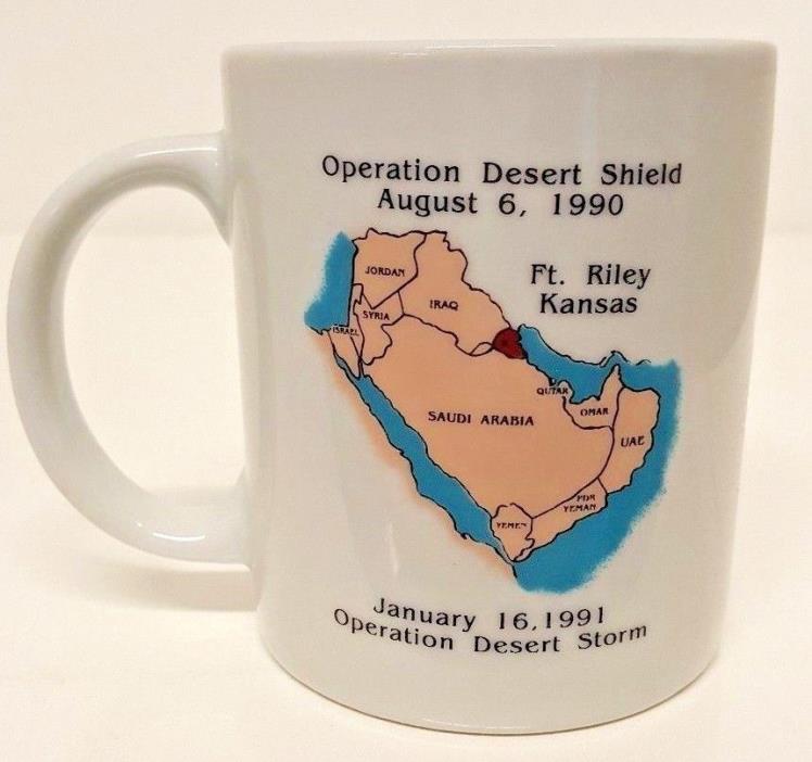 Operation Desert Storm Coffee Mug SEMPER PARATUS Fort Riley Kansas 16th Infantry