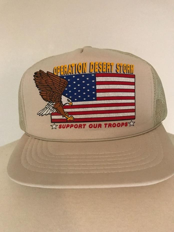 Vintage Operation Desert Storm Hat 90s Snapback Trucker