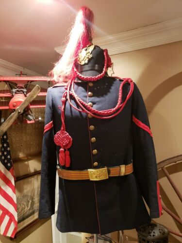 INDIAN WARS 1885 ARTILLERY CAMPAIGN DRESS JACKET WITH HAT AND BELT