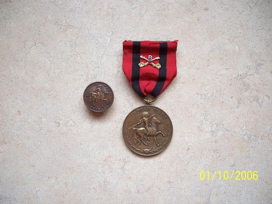 Indian Wars Campaign Medal MNo 308 Identified to; Sgt Lorenz 8th U.S. Cavalry.