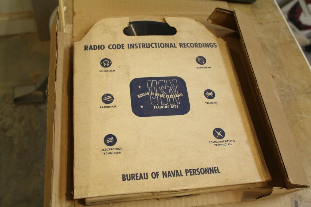 Vintage Bureau of Naval Personnel Radio Instructional Recordings