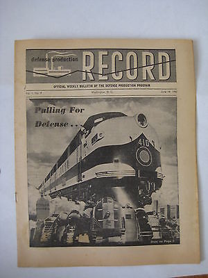 vtg 1951 Defense Production streamline diesel train Atomic Weapons Radioisotope