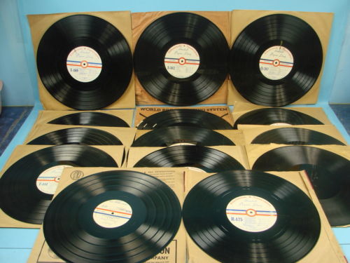 Lot of 14 Very Early Korean War & WW2 Era Transcription 33 1/2 RPM Records