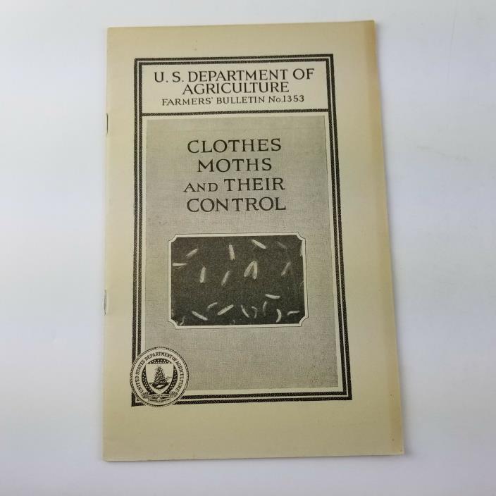 US Department of Agriculture Farmers Bulletin 1353 Clothes Moths & Their Control