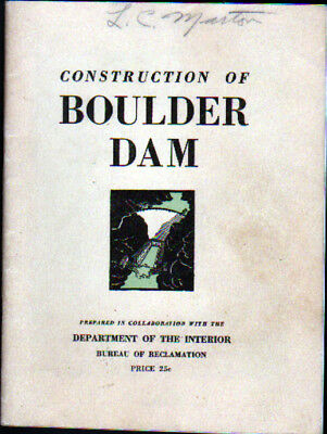 BOULDER DAM BOOKLET -- CONSTRUCTION  OF . DAM   1936- 16th EDITION