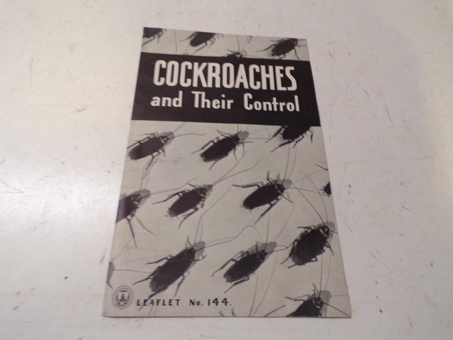 1939 U.S. Agricultural Department  Booklet Cockroaches and Their Control