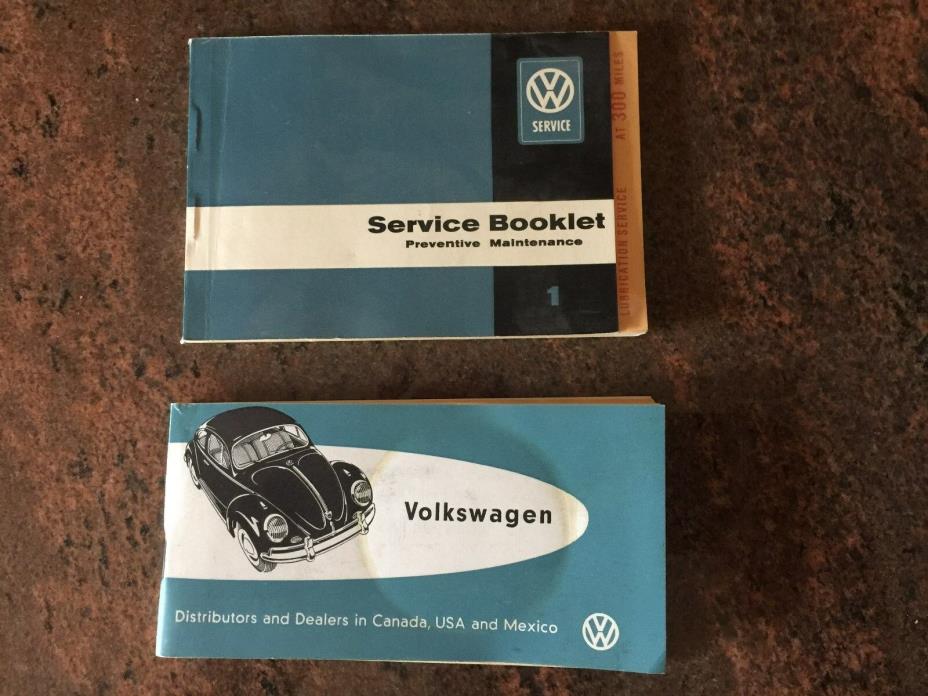 Vintage 1958-59 VW Unused Service Booklet and Distributors Booklet