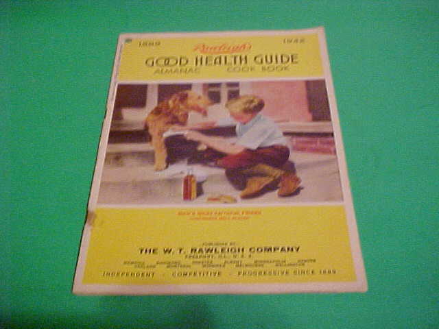 1942 RAWLEIGH'S GOOD HEALTH GUIDE ALMANAC COOKBOOK
