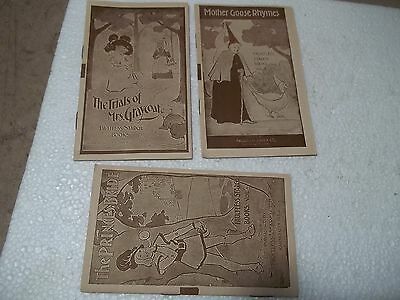 3 Faultless Starch Booklets Mrs. Graycoat Mother Goose & Prince's Bride