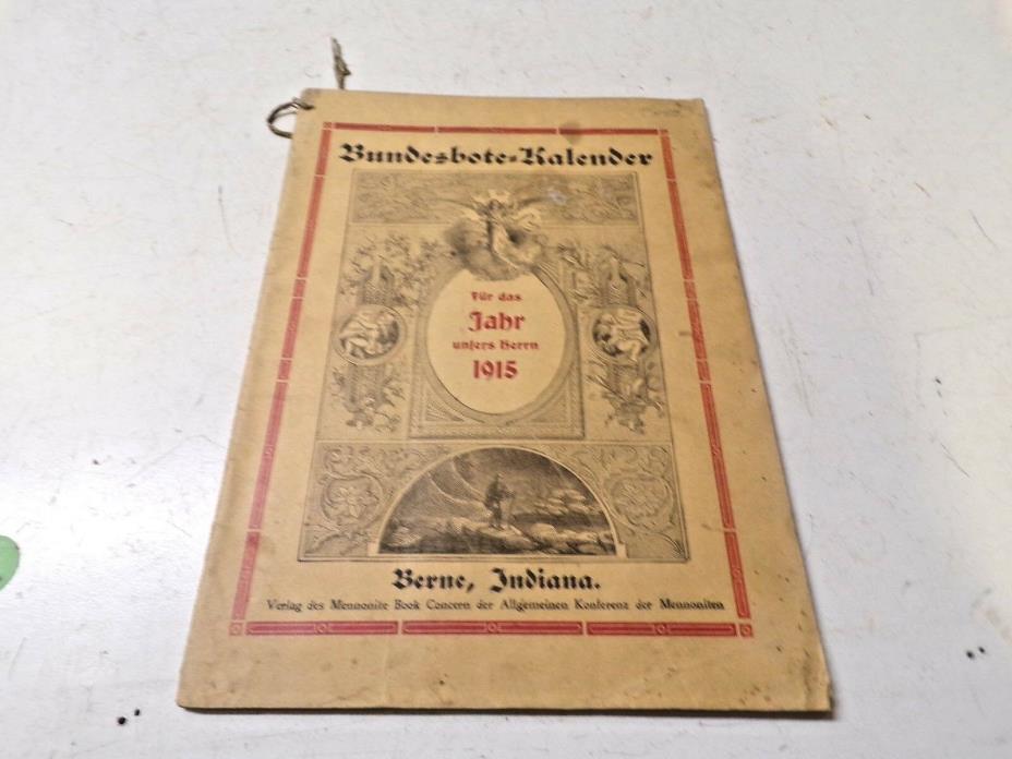 1915 Bern Indiana German Mennonite Book