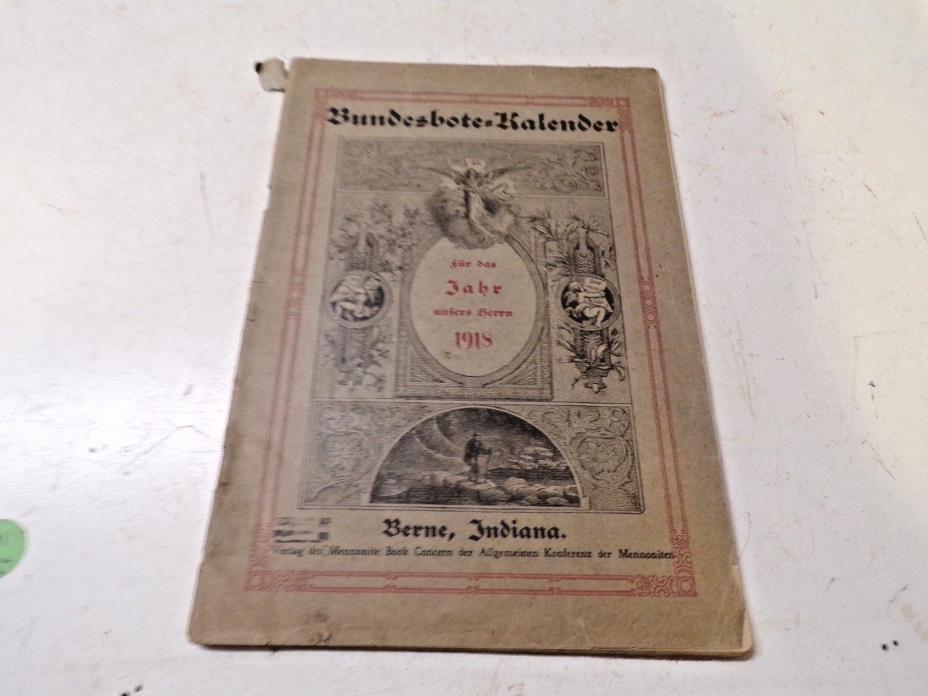 1918 Bern Indiana German Mennonite Book