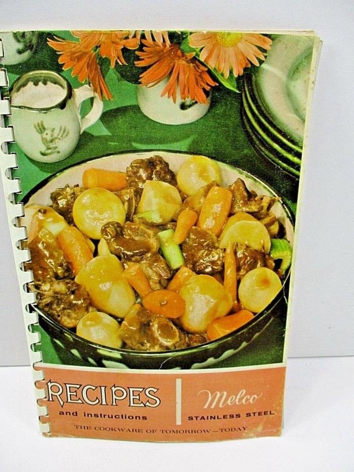 Vintage Melco Stainless Steel Cookware Instructions & Recipes Cookbook