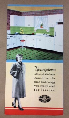 1940 Youngstown Pressed Steel Kitchen Brochure  1950s FREE SHIPPING  INV-B16