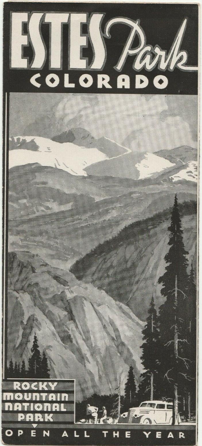 ESTES PARK ROCKY MOUNTAIN NATIONAL PARK COLORADO MAP & PHOTOS circa 1940