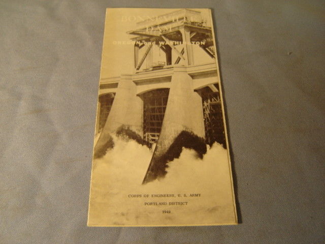 Vintage Bonneville Dam Oregon & Washington Corps Of Engineers US Army Brochure