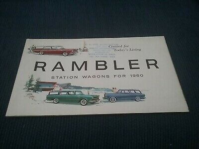 Rambler Station Wagons 1960 Fold-Out   Brochure