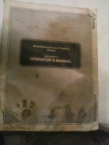 John Deere 42 Inch Snowblower Operators Manual L D E Series L120 L130 D130 D140