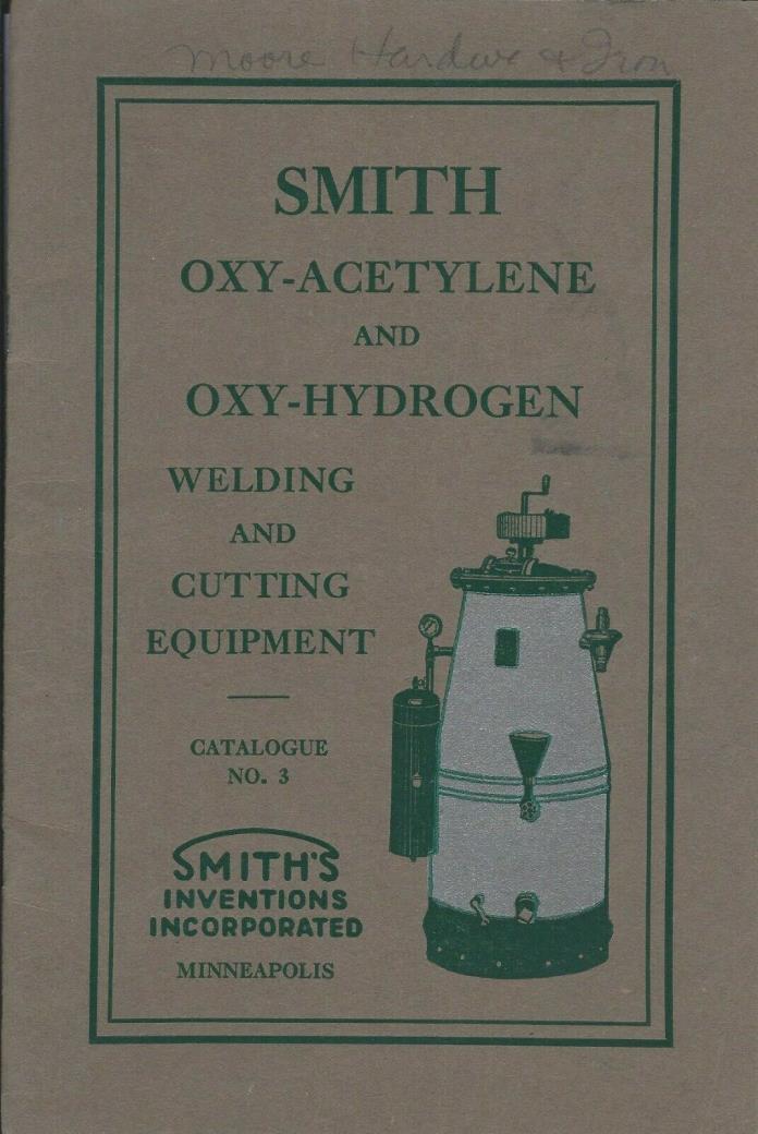MRO Catalog - Smith Welding Cutting Equipment Price List Brochure - c1921(MR229)