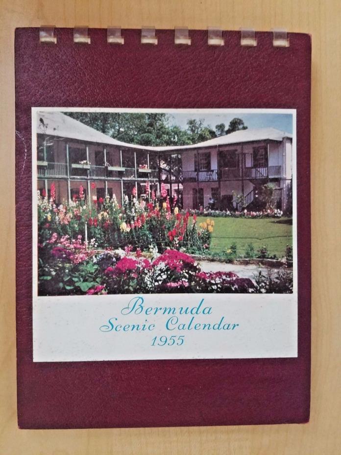 1955 Bermuda Scenic Hard Cover Book Style Calendar