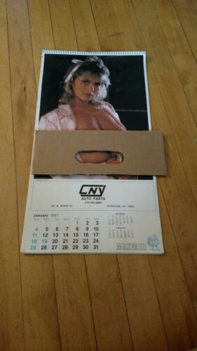 Vintage 1987 Pin Up Risque CNY Auto Parts Syracuse NY Advertising Calendar Rare