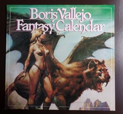 1983 BORIS VALLEJO FANTASY ART CALENDAR Ex Cond