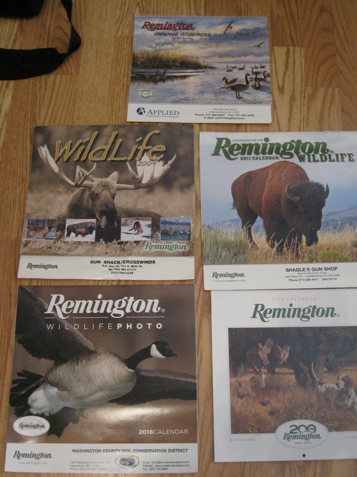 5 REMINGTON Calendars Untamed Wilderness-Wildlife & 2016 200 Years Spec. Edition